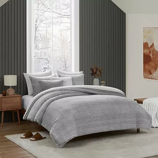 Koolaburra By UGG Sonele Faux Fur Comforter Set With Shams Wild Dove 5 Koolaburra By UGG Sonele Faux Fur Comforter Set With Shams Wild Dove - Image 5