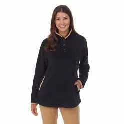 Women's Koolaburra By UGG Sherpa Pullover With Faux Suede Trim Black -Koolaburra by UGG shop unnamed file 1071