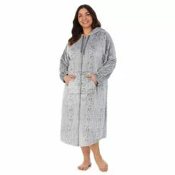 Plus Size Koolaburra By UGG Plush Hooded Zip Robe With Kangaroo Pocket Castlerock Grey -Koolaburra by UGG shop unnamed file 1108