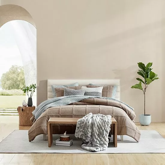 Koolaburra By UGG Yosha Comforter Set With Shams Wild Dove 1 Koolaburra By UGG Yosha Comforter Set With Shams Wild Dove