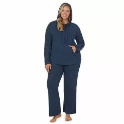 Plus Size Koolaburra By UGG Sweater Knit Pajama Top & Wide Leg Pajama Pants Set Olive -Koolaburra by UGG shop unnamed file 1319