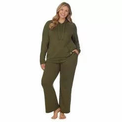 Plus Size Koolaburra By UGG Sweater Knit Pajama Top & Wide Leg Pajama Pants Set Olive -Koolaburra by UGG shop unnamed file 1320