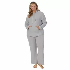 Plus Size Koolaburra By UGG Sweater Knit Pajama Top & Wide Leg Pajama Pants Set Olive -Koolaburra by UGG shop unnamed file 1322