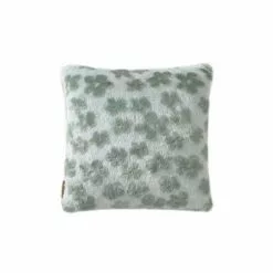 Koolaburra By UGG Fleur Faux Fur Throw Pillow Aqua Gray