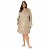 Plus Size Koolaburra By UGG Plush Hooded Zip Robe Trooper