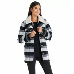 Women's Koolaburra By UGG Sherpa-Collar Shacket Green Dk G -Koolaburra by UGG shop unnamed file 178