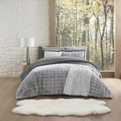 Koolaburra By UGG Izzel Faux Fur Comforter Set With Shams Cocoa Gray -Koolaburra by UGG shop unnamed file 349
