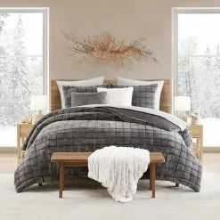 Koolaburra By UGG Izzel Faux Fur Comforter Set With Shams Cocoa Gray -Koolaburra by UGG shop unnamed file 350