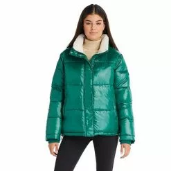 Women's Koolaburra By UGG Sherpa-Trim Puffer Jacket Black -Koolaburra by UGG shop unnamed file 462