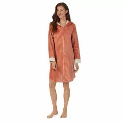 Women's Koolaburra By UGG Plush Hooded Zip Robe Cafe Creme -Koolaburra by UGG shop unnamed file 505