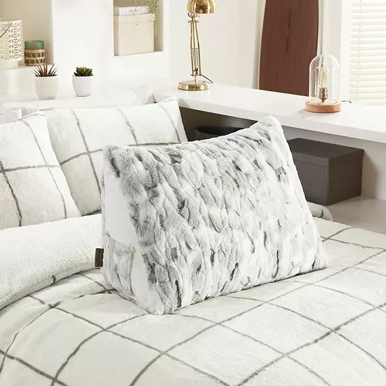 Koolaburra By UGG Nya Faux Fur Reading Wedge Pillow Birch 2 Koolaburra By UGG Nya Faux Fur Reading Wedge Pillow Birch - Image 2