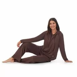 Women's Koolaburra By UGG Sweater Knit Pajama Top & Wide Leg Pajama Pants Set Olive -Koolaburra by UGG shop unnamed file 644