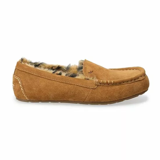Koolaburra By UGG Lezly Cheetah Women's Suede Moccasin Slippers 2 Koolaburra By UGG Lezly Cheetah Women's Suede Moccasin Slippers - Image 2