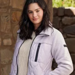 Women's Koolaburra By UGG Mixed-Media Fleece Jacket Lilac -Koolaburra by UGG shop unnamed file 868