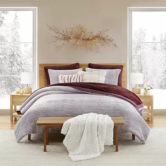 Koolaburra By UGG Sonele Faux Fur Comforter Set With Shams Wild Dove 1 Koolaburra By UGG Sonele Faux Fur Comforter Set With Shams Wild Dove